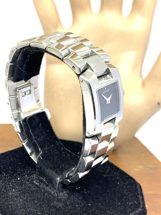 Movado Women\'s Watch 84-A1-1431 Eliro Black Dial Rectangle Swiss Quartz Steel main image 9
